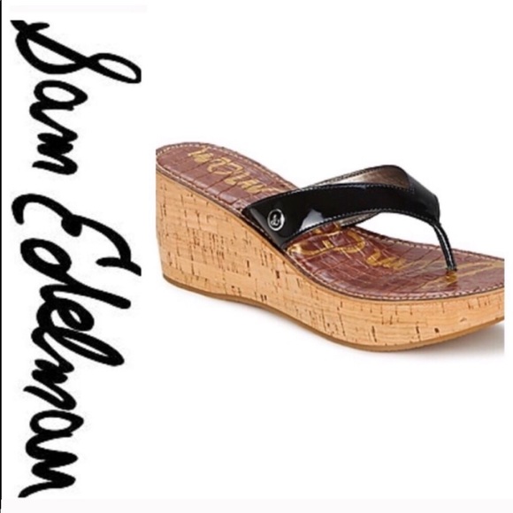 Sam Edelman Shoes - 💕SALE💕 Sam Edelman Romy Black Cork Wedges